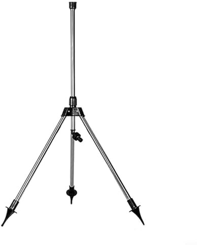Jotekonoby Trépied rotatif pour irrigation de grande surface, arroseur de jardin en acier inoxydable réglable en hauteur avec rotation à 360 degrés, métal durable (B)