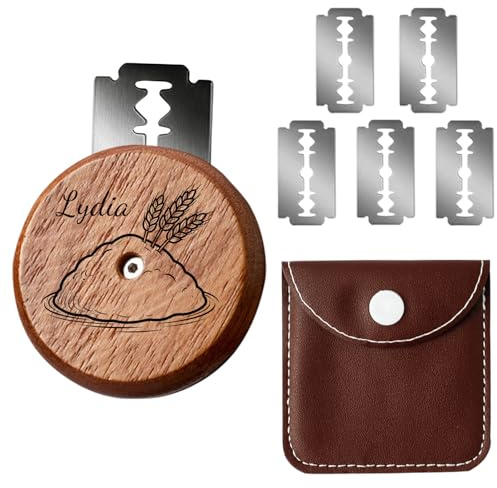 Genérico Corte de Pan Personalizada, 6 Piezas de Cuchillo de Masa, Marrón | Herramienta de Panadero para Cortar Masa, Cocina y Hornear Pan DIY, Diámetro de 4,6 cm
