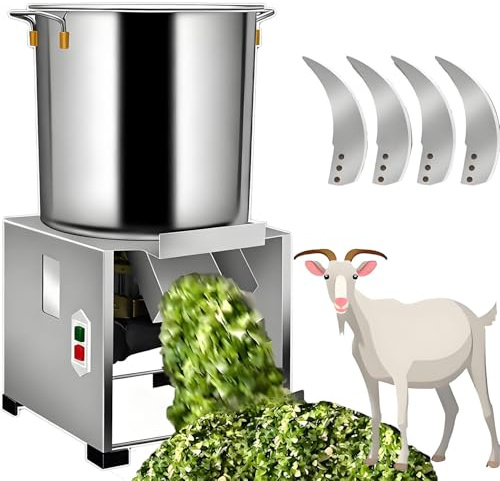 AiODiO Tritatutto Commerciale per Verdure, Piccolo Tritatutto per Uso Domestico, Taglio rapido a 3500 Giri/min, Acciaio Inossidabile, Produzione da 50 a 200 kg/h 110V-1000W