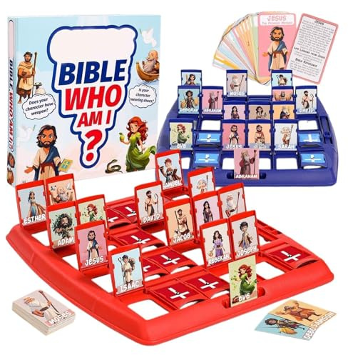 Bibel-Ratespiel „Wer Ist Es?“ Für Kinder & Familien – Interaktives Brettspiel Mit 24 Charakteren Aus Der Bibel | Christliches Lernspielzeug Für Schule, Kita & Zuhause, Kompaktes Reisespiel Aus PP