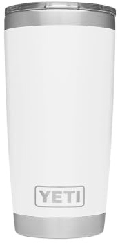 YETI Rambler Becher, 590 ml, Edelstahl, vakuumisoliert, mit MagSlider-Deckel, Weiß