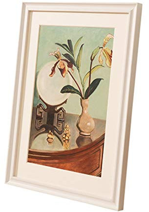 Bilderrahmen, Massivholz Großen Bilderrahmen Wandbehang Kreative Bilderrahmen Hauptdekoration (Farbe : Weiß, Größe : 35×45cm)
