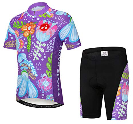 Cykeltrikåshorts set vadderad kostym barn cykeldelar skjorta mountainbike körning, 192, M