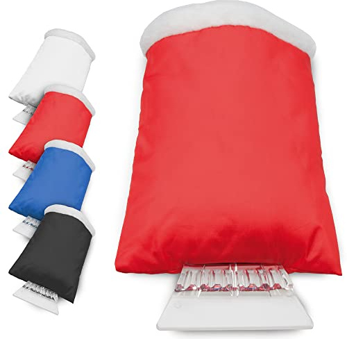 Antevia – Eiskratzer mit Handschuh für Windschutzscheibe Auto | mehr als 10 Modelle | Windschutzscheibenschaber mit Fäustling für Frost | Farbe: Rot (Dasha Rot)