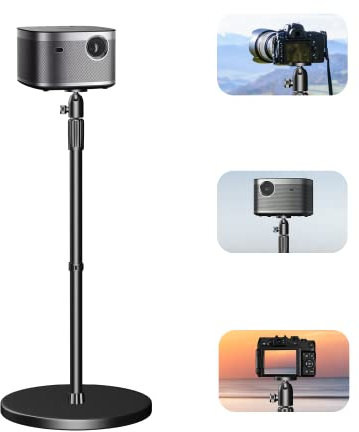 SKERELL Supporto per Proiettore da Terra,Supporto per Proiettore Portatile Regolabile in Altezza da 78.79 cm a 106.68, Ruota di 360°,Lega di Alluminio Forgiata Applicate Proiettori,Telecamere