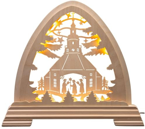 Taulin gotischer Bogen Seiffener Kirche - mit LED Band
