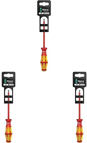 Wera 160 i SB VDE-isolierter Schlitz-Schraubendreher SB, 0,6 x 3,5 x 100 mm, 05100002001 (Packung mit 3)