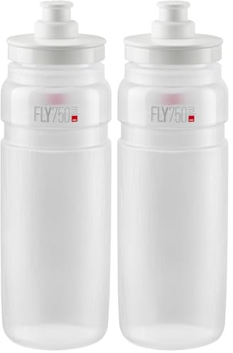 Elite S.R.L. Unisex – Erwachsene Elite Fly Tex Trinkflasche, Klar, 750ml (Packung mit 2)