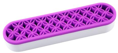 Luckious Brand Artist Brush Holder, Silicone Cosmetics Storage Box - Sewing Craft Tool Holder Storage Box for Studio, Office, Home, Outdoor, Travel, and Sketch (Purple)