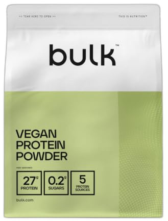 Bulk Vegan Protein Powder, Unflavoured, 2.5 kg | Shake protéiné végétal, New & Improved Formula