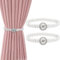 Prebarfun 2 Pezzi Fermatenda, Regolabile Ferma Tende, Fermatende e Raccogli Tenda, Embrasse Per Tende Nessuna Perforazione Richiesta Perle Di Chiusura per Tende per Casa, L'ufficio, Hotel Decorativa