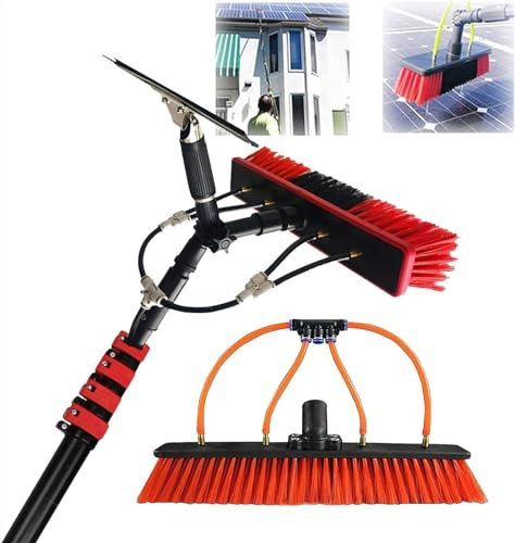 Kit Pulizia Pannelli fotovoltaici 3.6-12 Metri Wash Spazzolone Kit Spazzola Vetri,Estensibile Spazzola per Lavaggio Pannelli fotovoltaici Scopa per Pannelli fotovoltaici (Size : 11M/36FT)