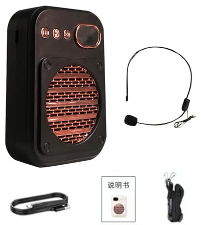 Amplificateur de voix sans fil | Casque microphone sans fil – Amplificateur de voix personnel rechargeable, travail de 12 heures, parfait pour la salle de classe, les réunions et l'extérieur