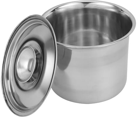 TOPBATHY Récipient à crème glacée réutilisable en acier inoxydable pour desserts, fournitures de cuisine pour la conservation de glacée, tonneau de crème glacée pour le stockage du