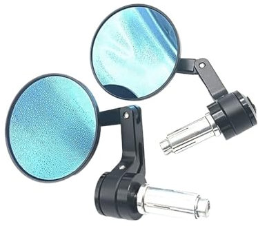 Motorrad Lenkerendenspiegel Universal Motorrad Fahrrad Modifizierte Retro Klapp Motorrad Rückspiegel 22mm Lenker Rückspiegel