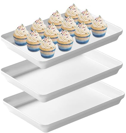 Plateau de présentation alimentaire - Grandes assiettes de présentation - Plats alimentaires multifonctionnels - Grand ensemble de plateaux de service au design classique pour barbecues, fêtes en