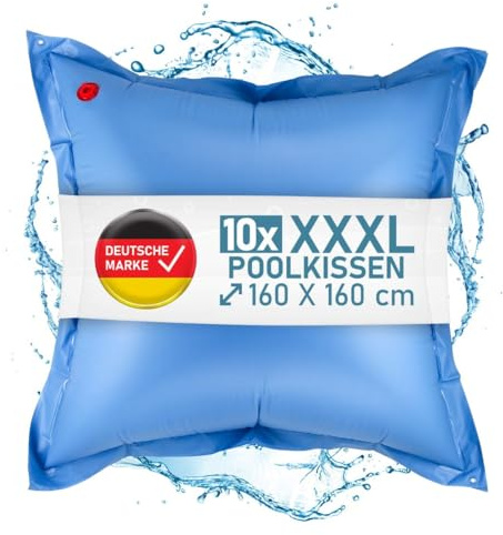 10er Set XXXL Luftkissen für Winterabdeckplanen 160x160cm diagonal Pool Luftpolster Kissen Abdeckplane Plane Winterschutz
