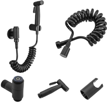 ZCCZJS Black Bidet Robinet Handheld Bidet pulvérisateur Set Toilet Robinet Shower Head Taibe Télescopique Autonome (Couleur: Tube télescopique)