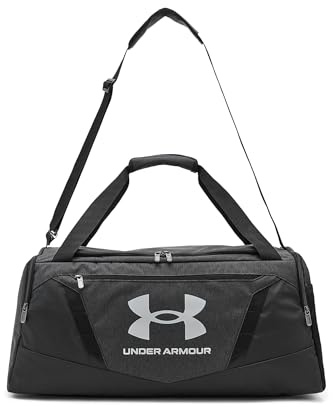 Under Armour Unisex Undeniable 5.0 Duffle, (011) Black Medium Heather/Black/Metallic Silver, Medium