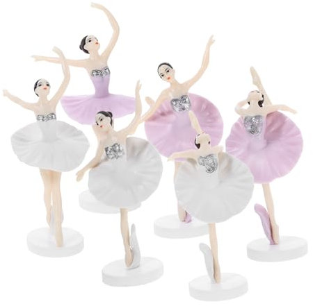 BESPORTBLE 6Stücke Topper Ballerina Figuren Für Geburtstagskuchen Und Dessert Dekoration Und Tortenverzierung Für Feiern