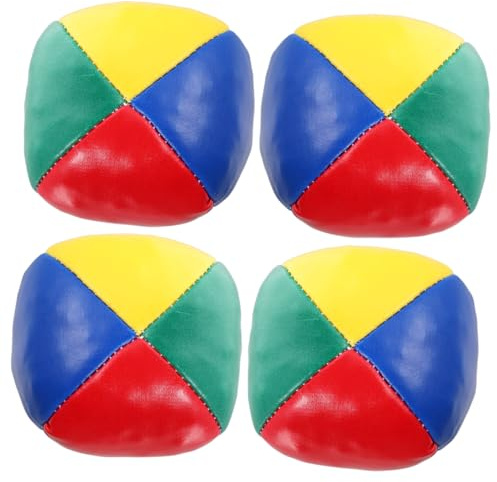 GARVALON 4 Stück Jonglierbälle Weich Gefüllt für Anfänger und Erwachsene Zirkus Juggle Toy Circus Ball Toy Langlebig und Einfach zu Greifen