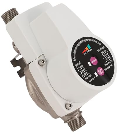 Zunate Pompe de Surpression D'eau Silencieuse, 3 Vitesses, Moteur sans Balais, Pompe de Surpression Fiable pour Usage Domestique et Jardin (Prise UE)