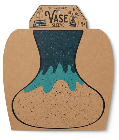 If Manchon décoratif pour Vase – Décoration d'intérieur – Recycler Les Bouteilles en Plastique en Les recouvrant Couverture en Carton Double Face – Deux Motifs de Vase par Paquet – Glaçage Drippy