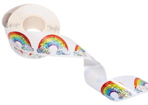 Rollo de pegatinas | 500 piezas calcomanías finas autoadhesivas,etiquetas en rollo de pegatinas,para niños y niñas escuelas aulas talleres de fiestas actividades scrapbooking y periódico