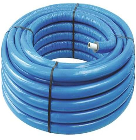SOMATHERM FOR YOU - Tuyau Multicouche Ø16 Isolé Bleu en Couronne 50m - Réseaux d'Eau Potable et Chauffage - T.min 5°C/T.max 95°C - Pression Max 10 Bar - Barrière Anti-Oxygène | Isolez et installez facilement vos réseaux avec nos couronnes multicouches pré-isolées, fiables et durables !