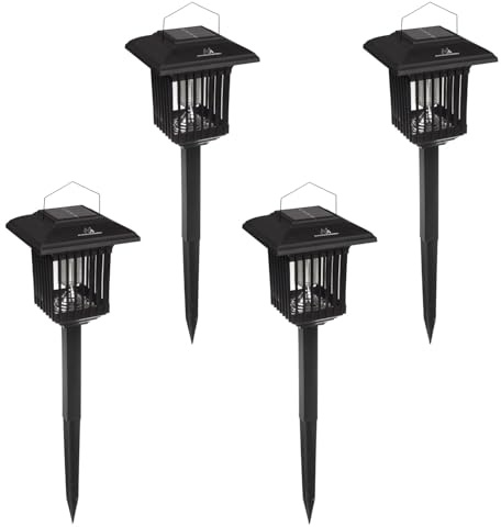 Maclean MCE448 2 in 1 Solar-LED-Dekoleuchte mit Insektenfalle Mückenlampe mit UV-Licht Solar-Lampe Insektenvernichter 2 Arbeitsmodi IP44 (4)