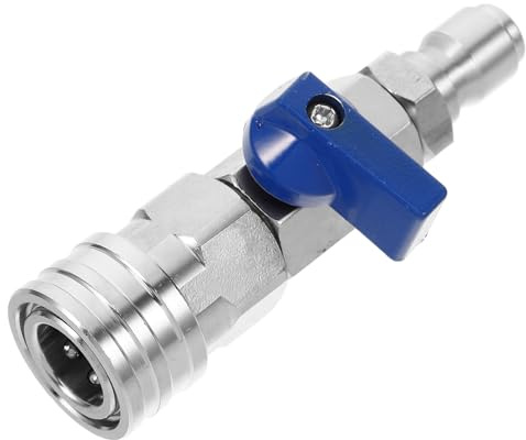 HEATSHAKING Vanne Raccord 3/8 Mâle et Femelle en Acier Inoxydable pour Nettoyeur Haute Pression Fonction Ouverture/fermeture Pratique pour Nettoyage Domestique