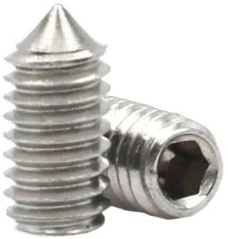Vis sans tête à pointe conique, 50 pièces M2, 5, M3, M4, acier inoxydable 304, tête hexagonale Allen, vis sans tête à pointe conique(4mm,M2(50pcs))