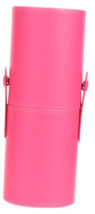 VICASKY Boîte de Rangement pour Maquillage Seau à Brosses en PU Petit Format Rose Fuchsia Couvercle Étanche Multifonction pour Pinceaux de Maquillage Voyage et Usage Quotidien