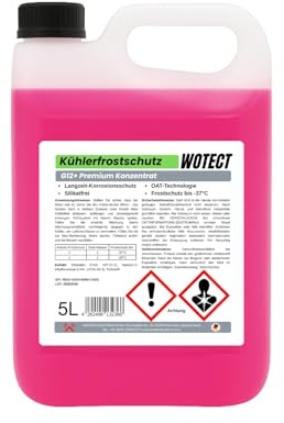 WWotan Solutions WOTECT 5L Kühlerfrostschutz G12+ Konzentrat – Silikatfrei, Lila – Frostschutz bis -37°C – Kühlmittel für PKW, LKW & Aluminiumkühler
