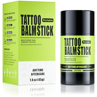 Tattoo Pflege Stick 45g - TONBAO Aftercare Balm & Tattoo Butter für Neue und Alte Tattoos, Tattoo Pflegecreme mit Feuchtigkeitspflege, Tattoo Zubehör für Tätowierte Haut