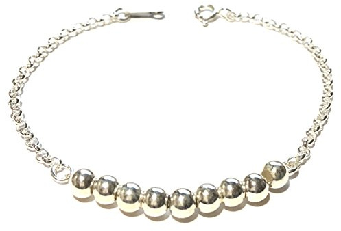 MASBARATA PULSERA BOLAS DE PLATA