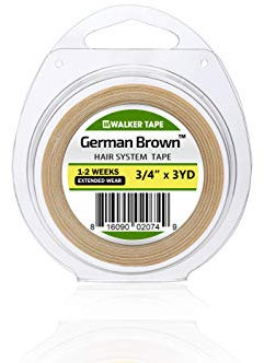 Walker Tape Rotolo di nastro biadesivo di alta qualità, 19 mm, per parrucche e toupet. (19 mm x 2.50 m (3 yard), bianco)