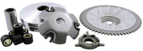 Variomatik, Variator GY6 50ccm 4-Takt, kompatibel mit Rex, Baotian, Benzhou | Standard-Variator Kit, kompatibel mit China Roller; GY6 50ccm 4-Takt, mit Steigscheibe, Lüfterrad und 6 Gewichten à 5,5 g