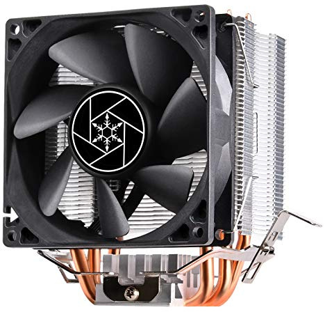 Silverstone Sst-KR02 - Kryton CPU Cooler, ausgezeichnete Kühlung und Geräuscharmer Betrieb, Leise Lüfter 92mm Hydraulisches Lager, Universal Socket kompatibel