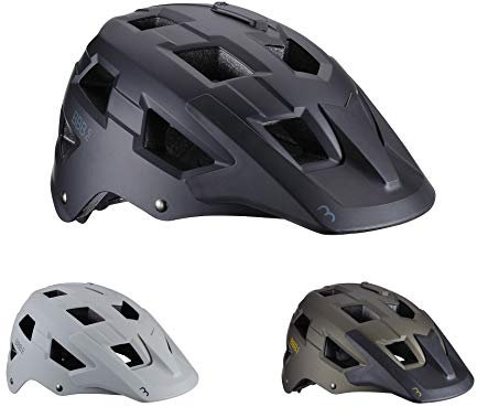 BBB Fahrradhelm Fahrradhelm mit Großen Visier und Kamerahalterung Helm MTB, Matt Schwarz, L (58-61cm) EU