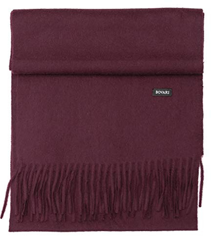 Bovari Kaschmir Schal Damen – 100% Kaschmir/Cashmere – Premium Qualität – klassisch/elegant/zeitlos - 180 x 31 cm - viele Farben