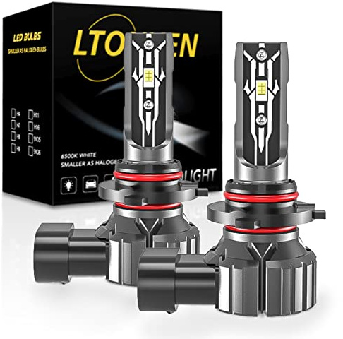 LTONXEN 9005/HB3 LED 6000K Bombillas de Luz Blanca, para Faros del Coche DC 9V-18V Kit de Reemplazo de Niebla de Luz Alta y Baja. (2 piezas) (2 años garantía)