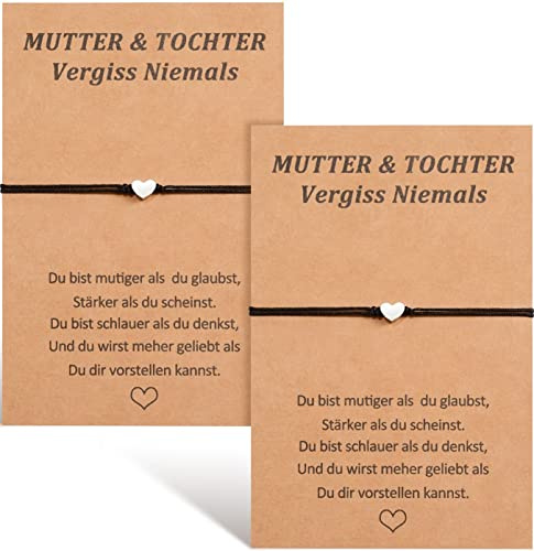 BOCHOI Mutter Tochter Armband passendes Wunscharmband für Mama mich | Frauen Mädchen Schmuck Muttertagsgeschenk