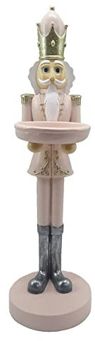 Clayre & Eef Figur Nussknacker 40 cm Rosa Polyresin Weihnachtsdekoration