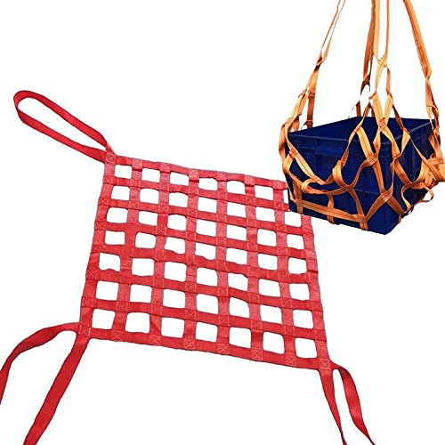 GUODDM Hebenetz Für Hängende Ladung - Hebenetzriemen, Hebeschlingennetz, Anhängernetz, Frachthebetasche, Robuster, Tragfähiger Fördergurt, Anpassbar (Size : 3 X 3M/Mesh 15cm/Load 2t)