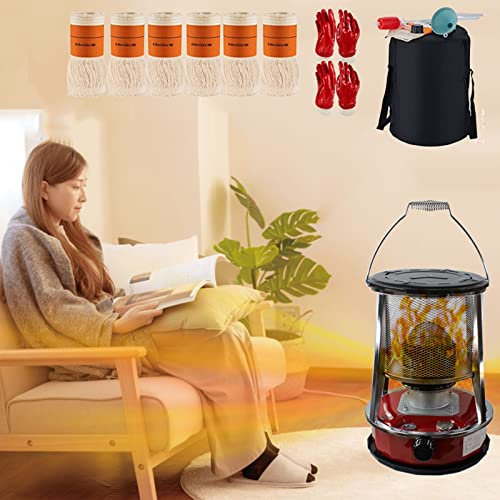 Samnuerly 4.6L/6L Große Kerosin-Heizungen Tragbarer Kerosin-Kocher Einstellbare Feuerkraft Indoor 360°-Surround-Heizung Petroleumbrenner Innenheizung 20 Quadratmeter (Size : 6L/White) (4.6L/Red)