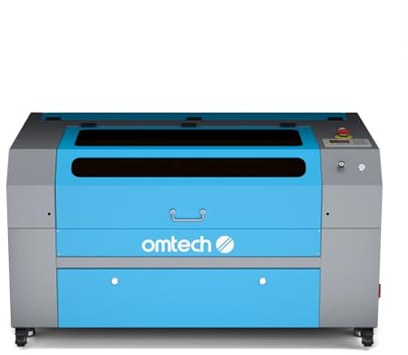 OMTech 70W CO2 Laser Graviermaschine Turbo 750×400mm Lasergravur-Schneiden mit Doppelte Gravurplattformen, Autofokus, Lenkrollen integrierter Auspuff, kommerzielle Laserschneider