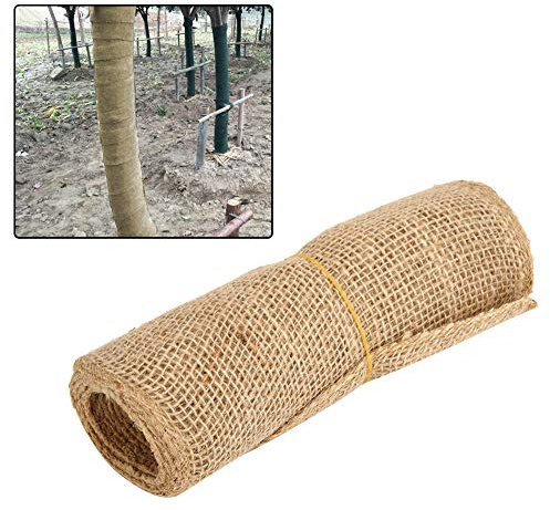 Cubierta para Envolver árboles, Arpillera de Yute Natural, Envolturas Protectoras para árboles, Cubierta Anticongelante para Plantas, Tela de Mantenimiento de árboles a Prueba de Frío, 20x300cm