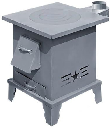 GUAWJRZDP Poêle à Bois Camping,Poêle Combustion Bois, for 2 à 3 Personnes Camping en Plein air, poêle à Chauffage, Cuisine, pêche (Size : Small)