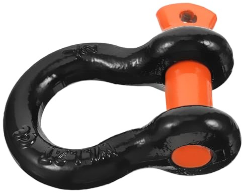 VICASKY Heavy Duty 2T Tow Hook U Type Shackle Steel Trailer Ring Car Towing Hook Universal Ring Threaded Pin for Cables Random Color